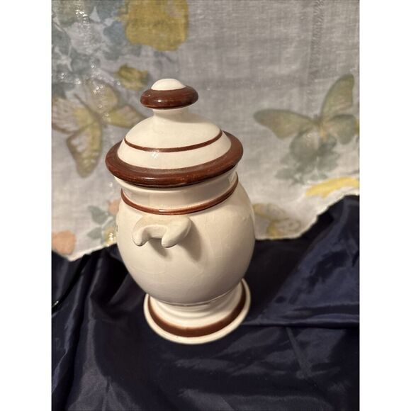 Vintage Ceramic Coffee Jar From Japan 6” Tall - Picture 6 of 8